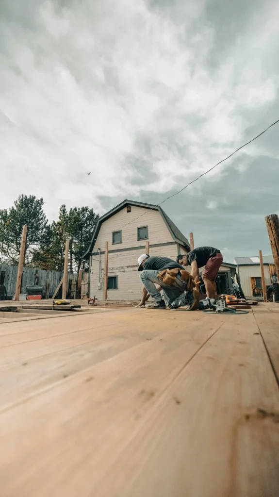 Wooden deck showcasing Woodrock Oregon licensing