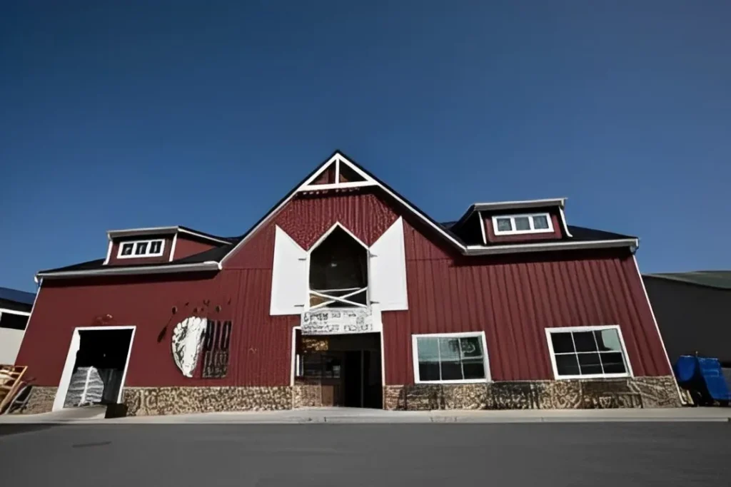 Big Oyster Brewery taproom post frame building