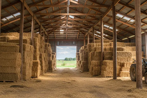 Agricultural hay and commodity storage barn